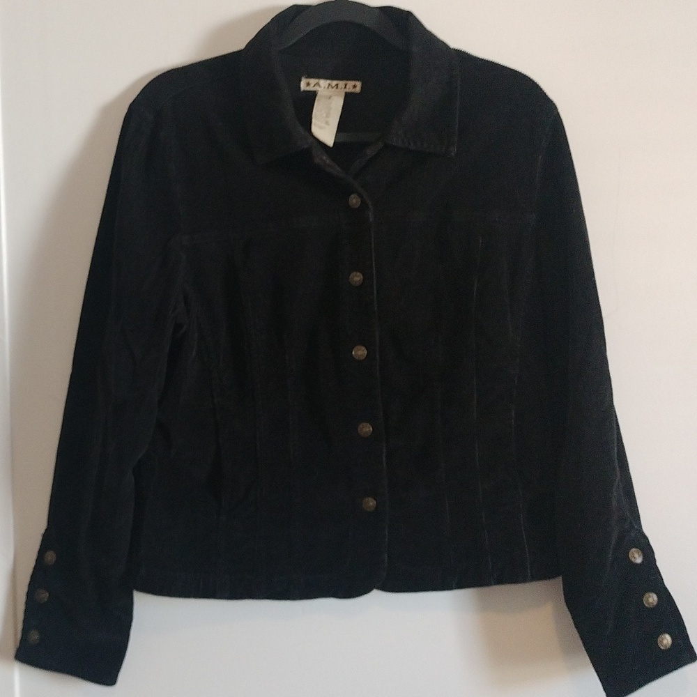 A.M.I womens snap buttons jacket size S. - Picture 2 of 13